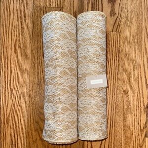 Burlap and Lace Table Runners